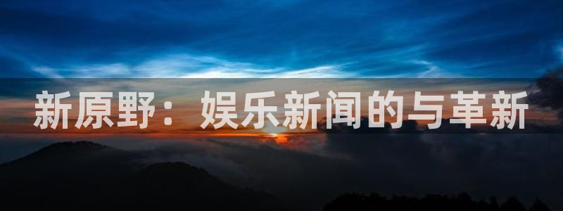 新原野：娱乐新闻的与革新